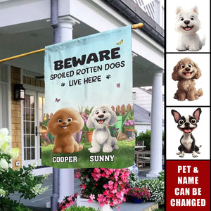 My Little Garden Buddy - Dog Personalized Flag