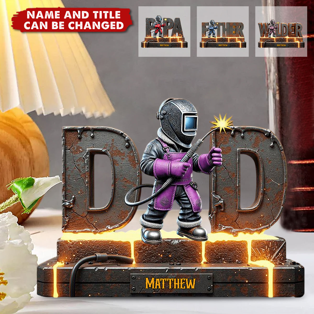 Gift For Welder Man - Personalized Custom Shaped Acrylic Plaque