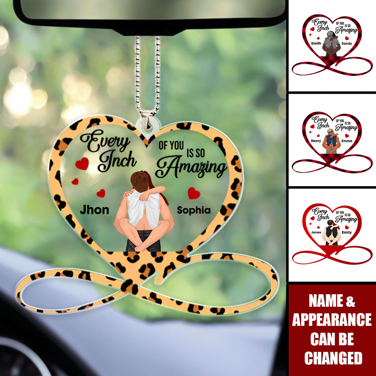 Every Inch Of You Is So Amajing - Personalized Gifts For Couple Acrylic Ornament
