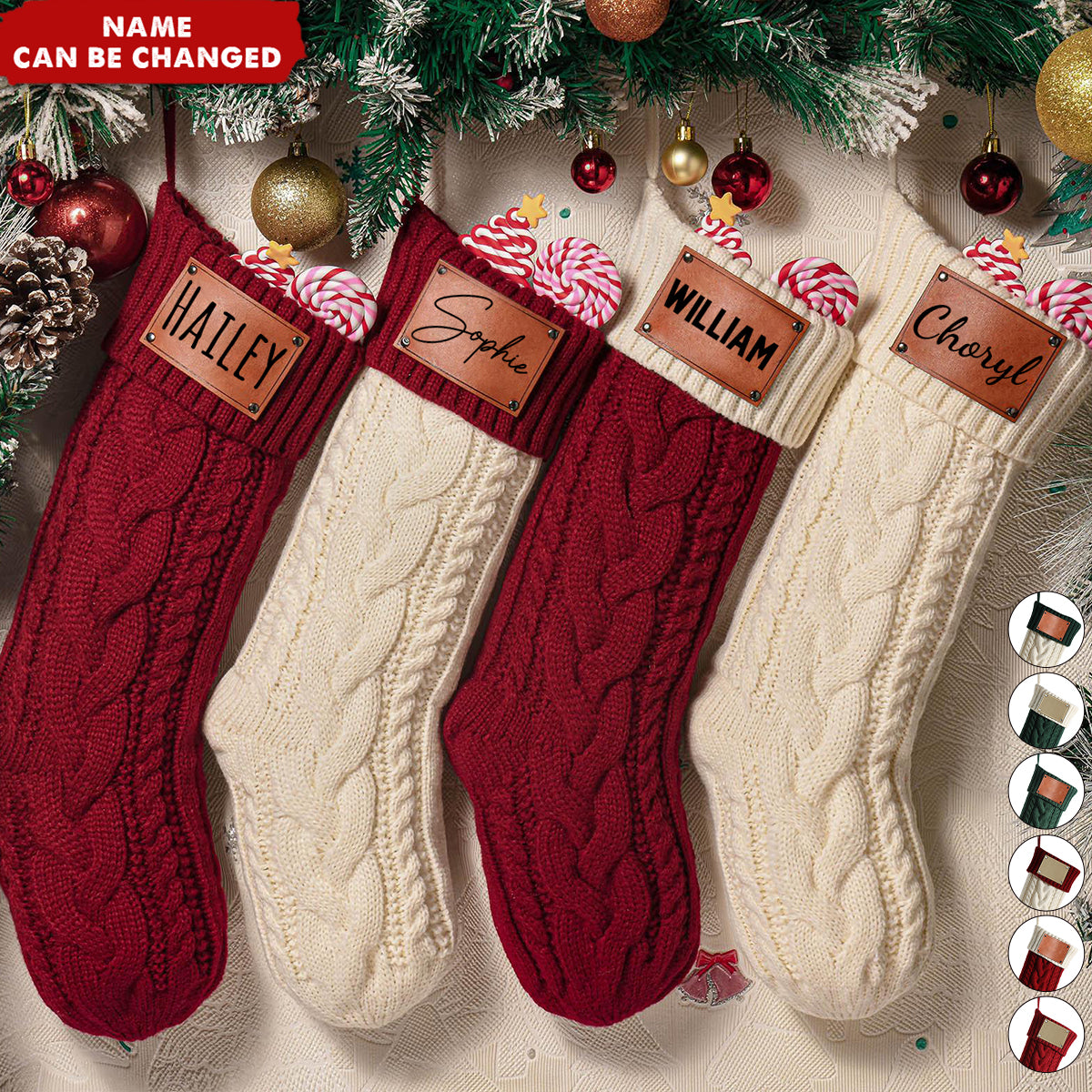 2024 Family Personalized Monogram Christmas Stocking - Holiday Decoration