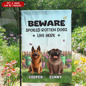 My Little Garden Buddy - Dog Personalized Flag