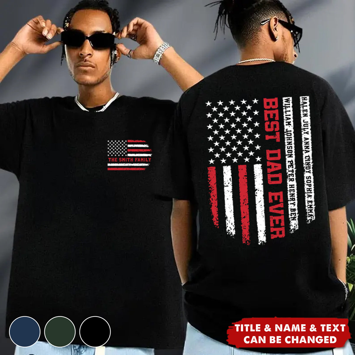 Best Grandpa Ever, Best Dad Ever - Custom With Kids' Names - Personalized Shirt