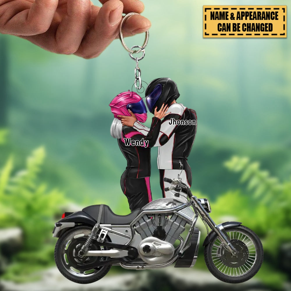 Couple Kissing On Motorcycle Illustration | Adobe