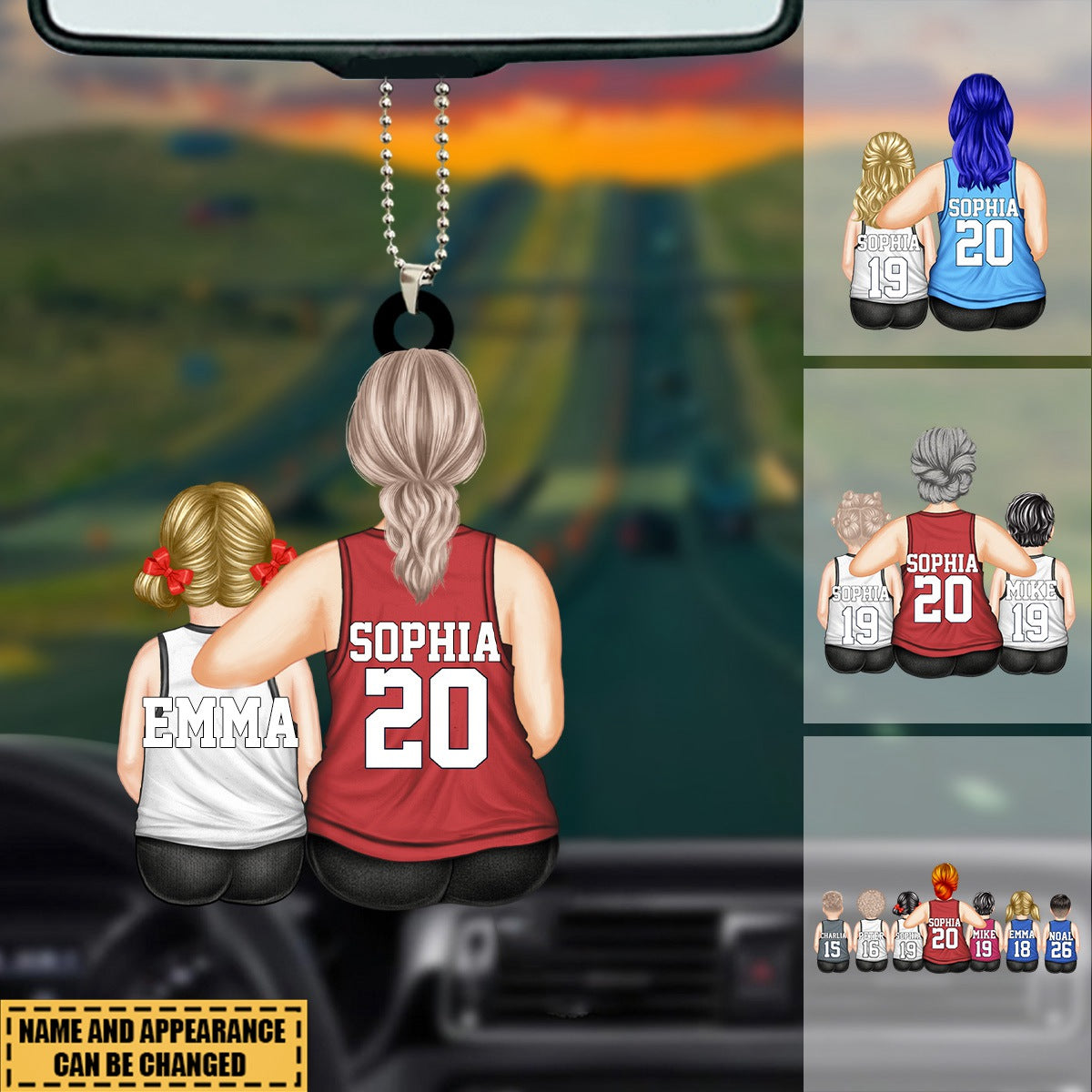 Gift For Sport Mom, Basketball Mom - Personalized Acrylic Car Ornament