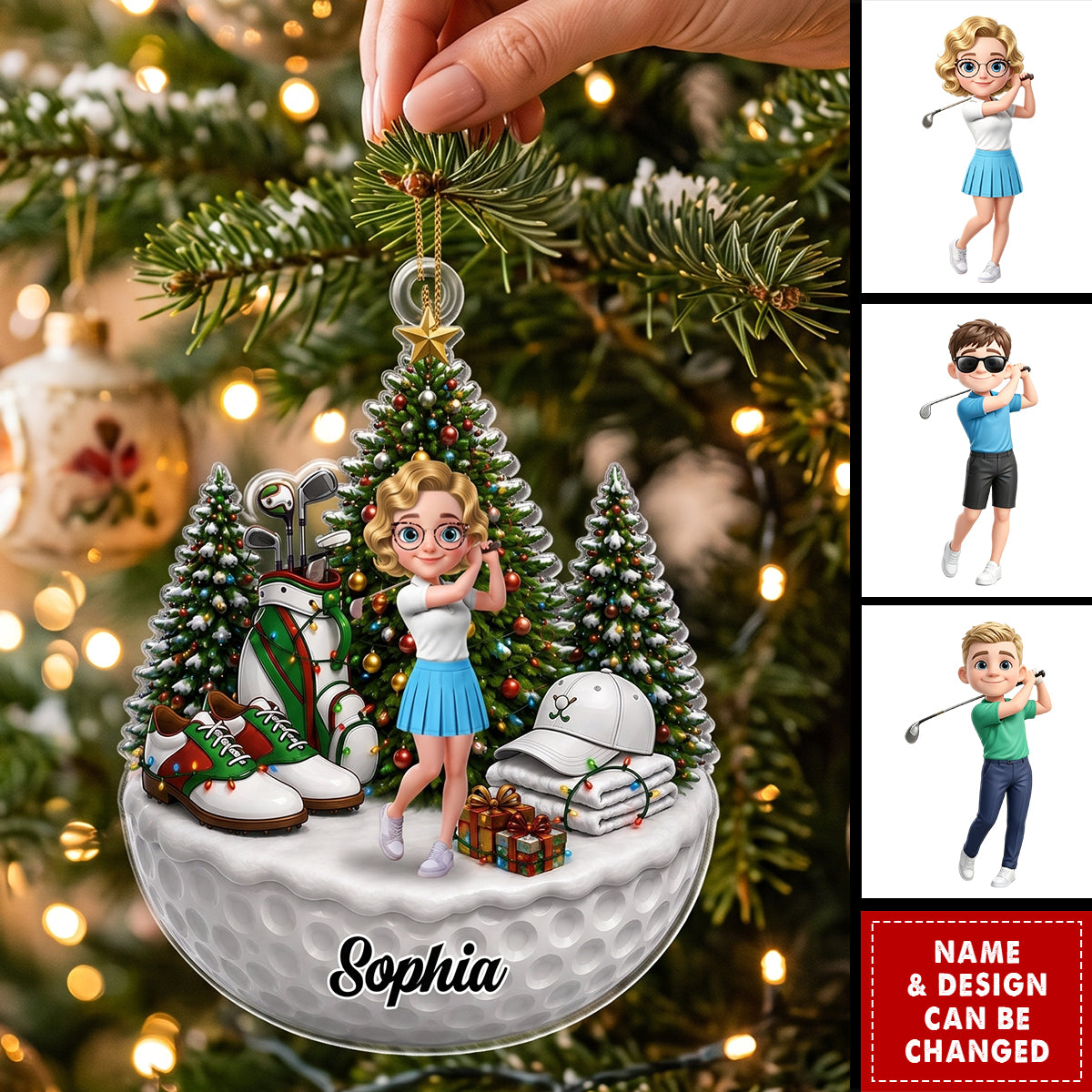Personalized Acrylic Ornament - A Swing Above The Rest, Gift For Golfer