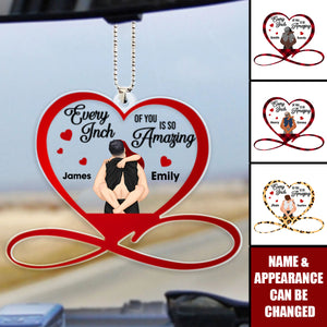 Every Inch Of You Is So Amajing - Personalized Gifts For Couple Acrylic Ornament