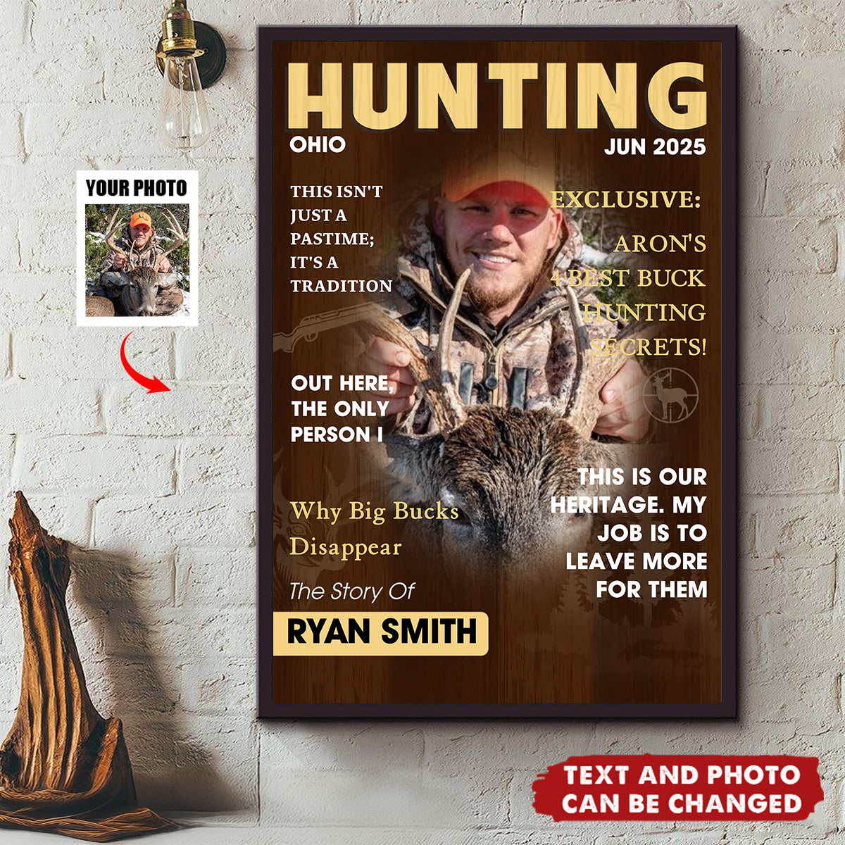 Man Cave Hunting Art - Personalized Poster, Gift For Hunter