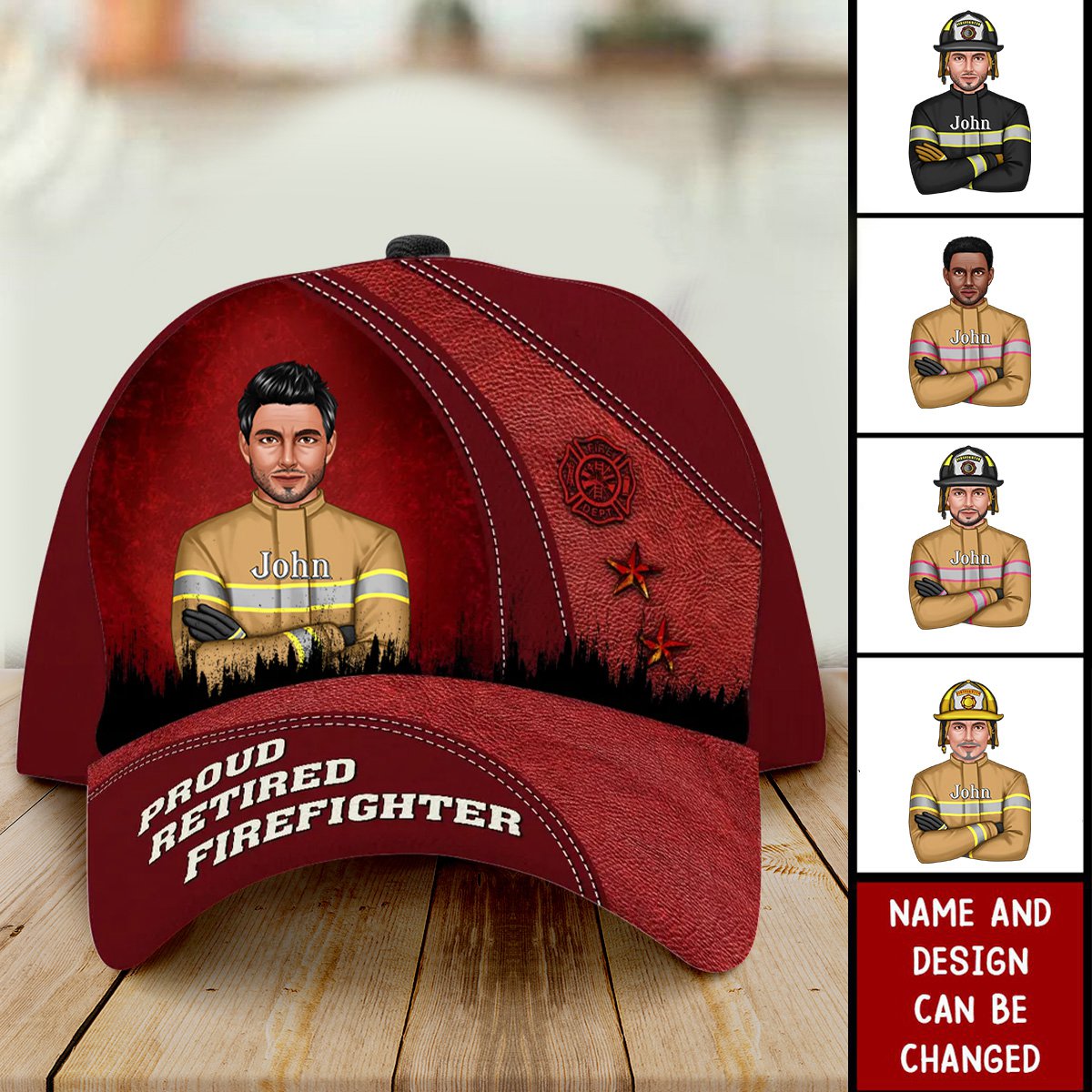 Proud Retired Firefighter Personalized Classic Cap
