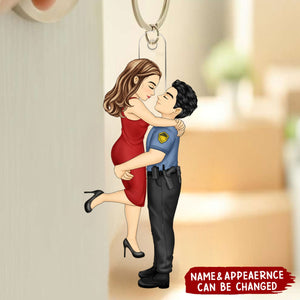 Kissing Couple - Loving, Anniversary Gift For Spouse, Husband, Wife - Personalized Keychain