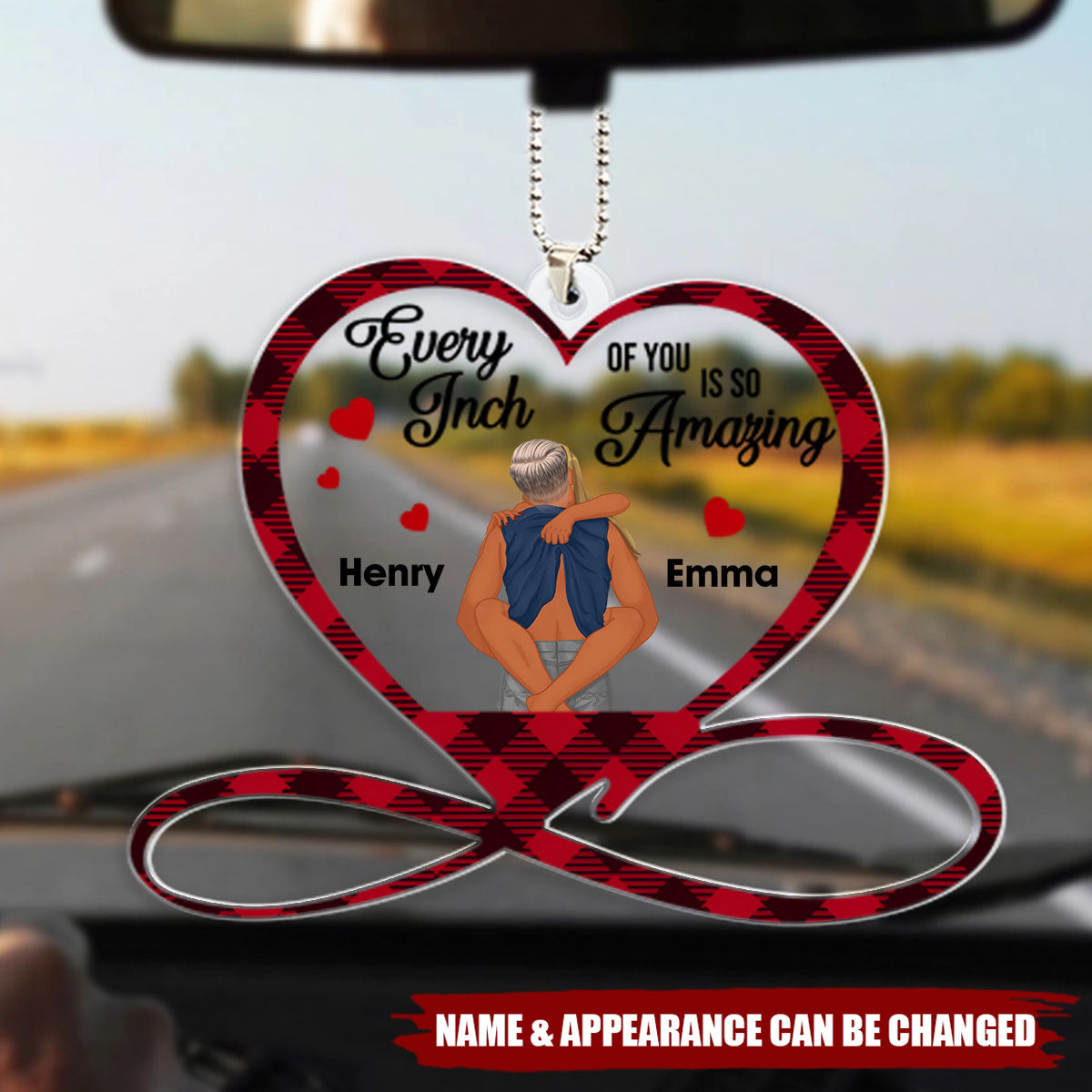 Every Inch Of You Is So Amajing - Personalized Gifts For Couple Acrylic Ornament
