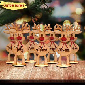 Christmas Is Where Cutest Reindeer Of All - Personalized Custom Reindeer Christmas Place Names - Christmas Decoration, Keepsake Gift, Table Decoration, Favors, Christmas Gift