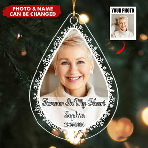Custom Photo In Loving Memory - Personalized  Acrylic Ornament