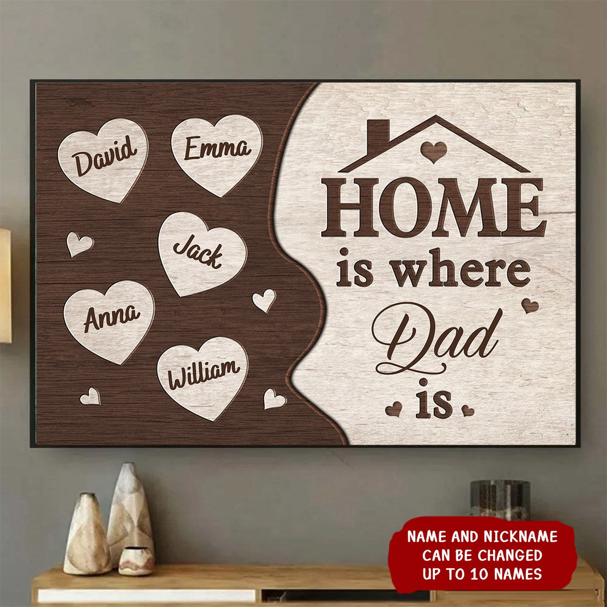 Home Is Where Mom Is - Personalized Customized Canvas Poster - Gift For Family Members