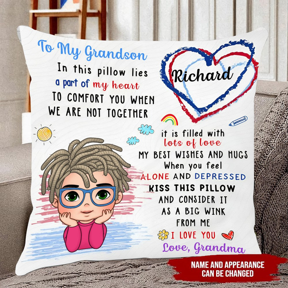 Gift For Daughter Son Granddaughter Grandson Best Wishes And Hugs Pillow