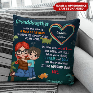 Personalized Gift For Granddaughter Hug This Pillow