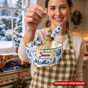 Personalized Baking Through The Snow - Custom Ornament, Gift For Bakers and Moms