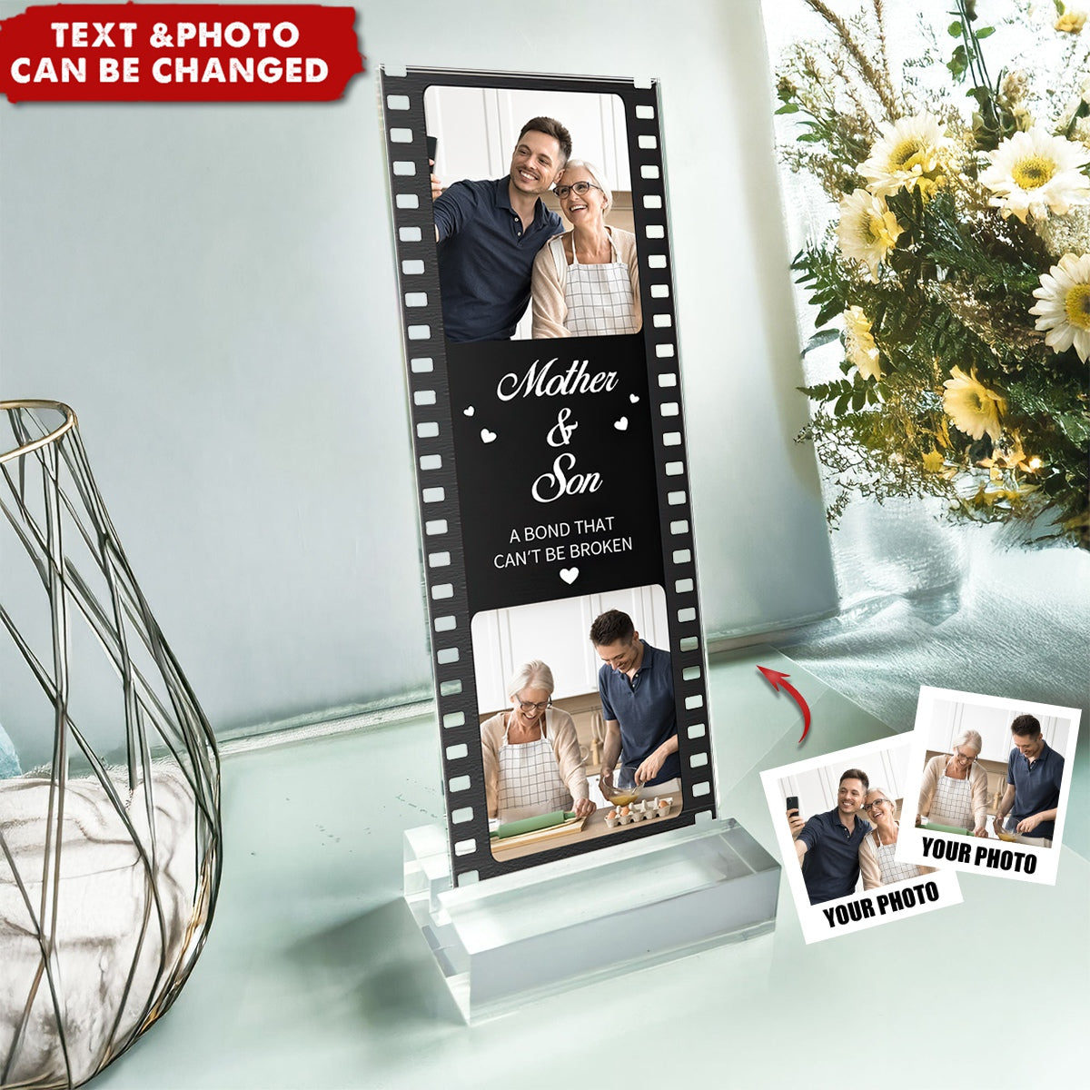 Mother And Daughter A Bond That Can't Be Broken - Custom Acrylic Photo Film Strip