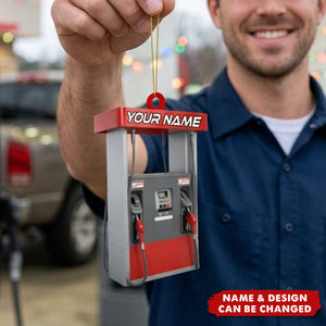 Gas Pump Christmas Ornament: Funny Fuel Station Decor