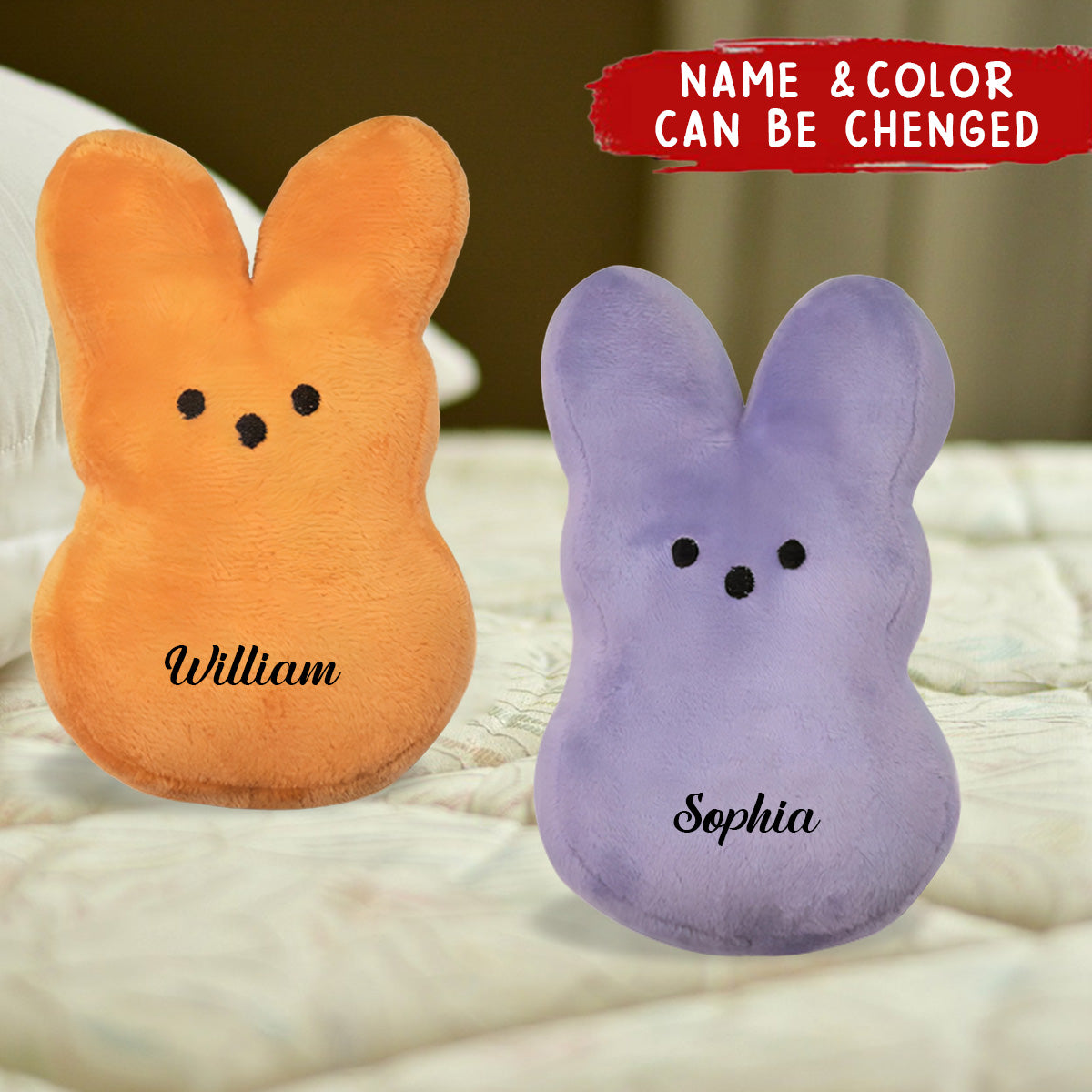 Personalized Name Easter Bunny Plush Doll