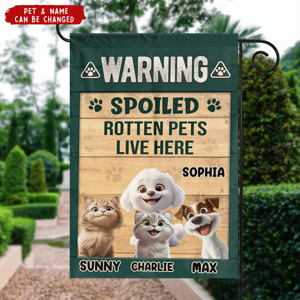 A Little Bit Rotten And A Lotta Love - Personalized Flag