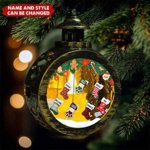 Lovely Stockings Hanging - Personalized Custom Christmas Lantern