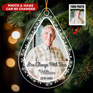 Custom Photo In Loving Memory - Personalized  Acrylic Ornament
