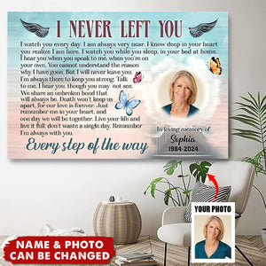 Custom Photo - Every Step With You - Customized Canvas - Gift For Loss Memorial Gift