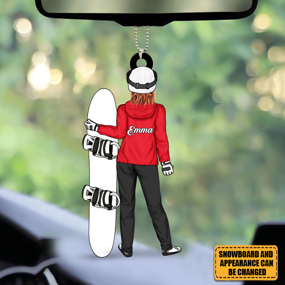Personalized Gifts Snowboarding Ornament For Woman, Snowboarding Lovers