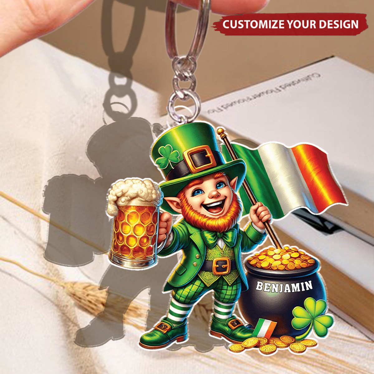 Lucky Patrick's Day - Personalized Acrylic Keychain