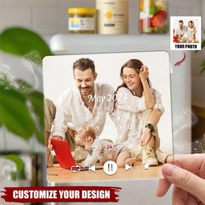 Colorful Frame Personalised Photo Calendar Music Fridge Magnet