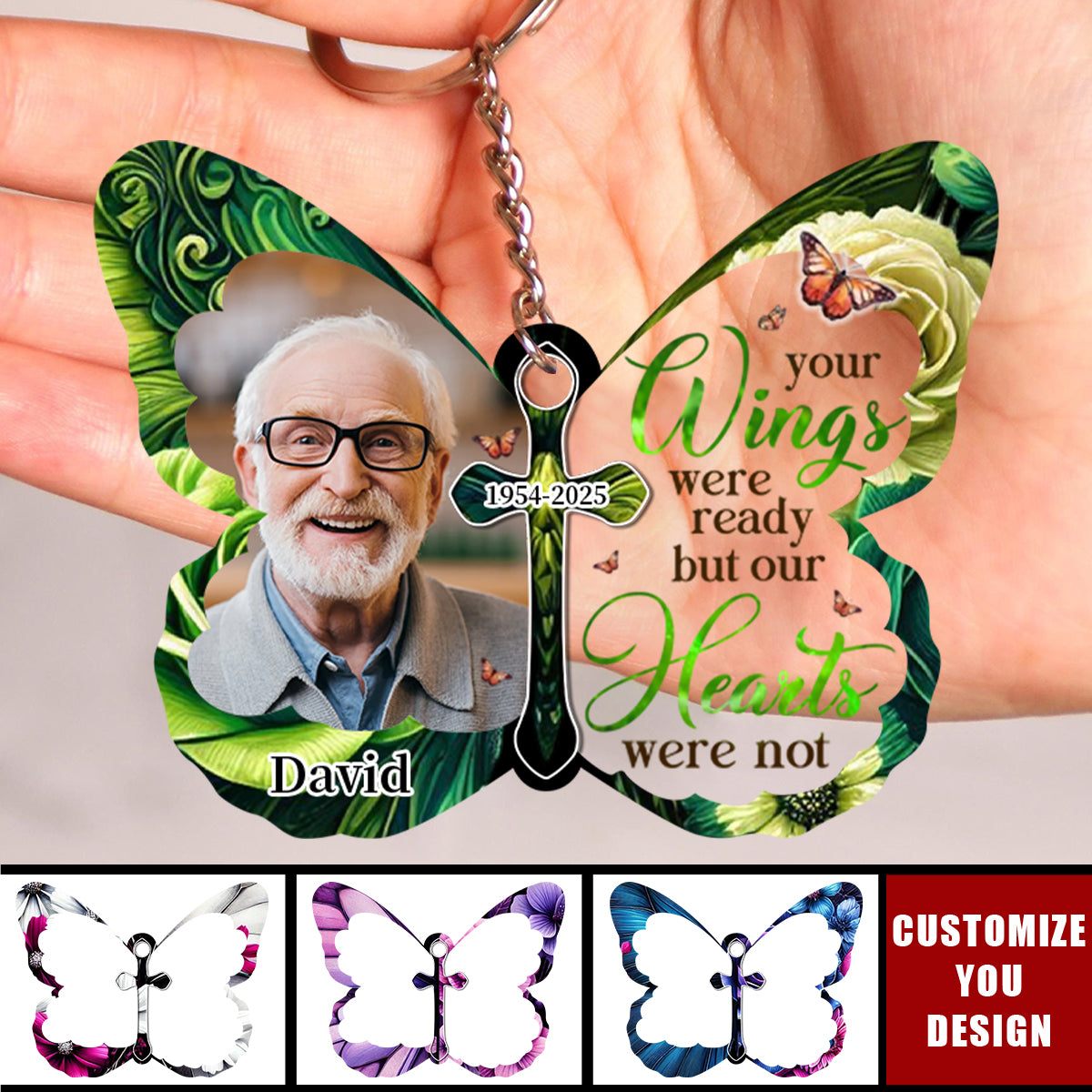 Custom Photo In Memory, I Am Always With You - Memorial Personalized Keychain