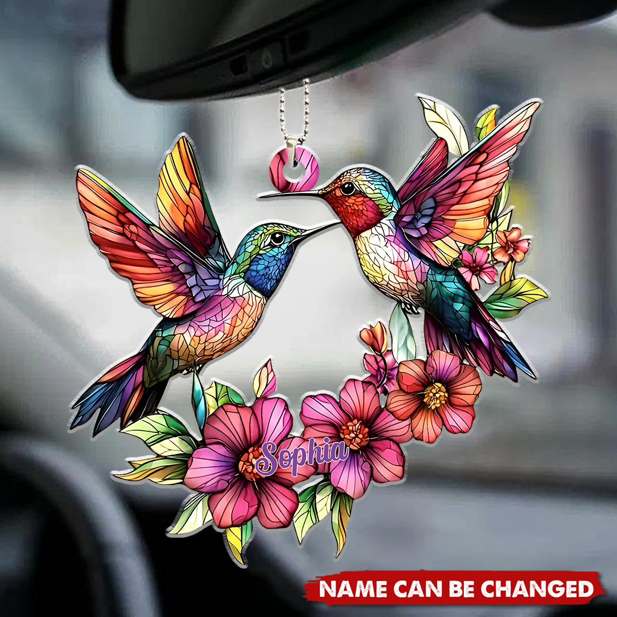 Coloful Hummingbird - Personalized Hummingbird Acrylic Ornament