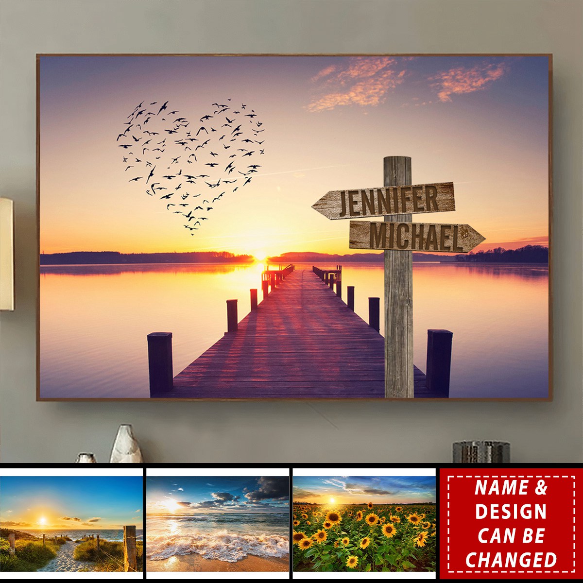 Personalized Name Poster - Beautiful view Best Present for Family