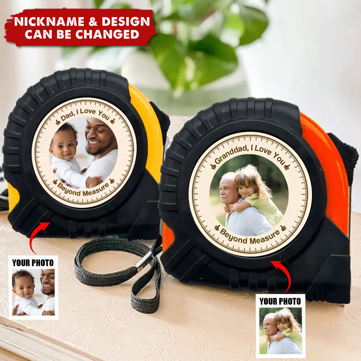 Dad I Love You - Personalized Custom Tape Measure - Father's Day Gift For Dad