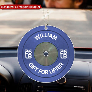 Weight Plate Bumper Plate - Personalized Acrylic Car Ornament, Gift For Lifter, Bodybuilder,Gymer