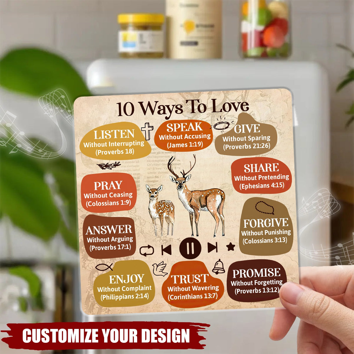 10 Ways To Love - Personalized Music Fridge Magnet