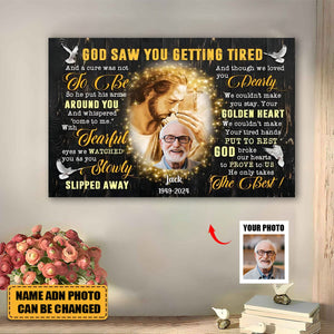 Personalized Photo Canvas - God Saw You Are Getting Tired