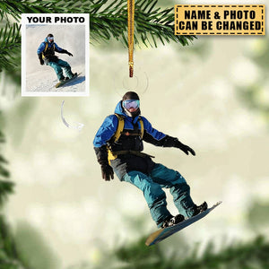 Customized Your Photo Ornament - Personalized Photo Mica Ornament - Christmas Gifts For Family Member