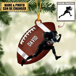American Football Players - Personalized Custom Photo Mica Ornament - Sport Gift For American Football Players, American Football Lovers, Family Members