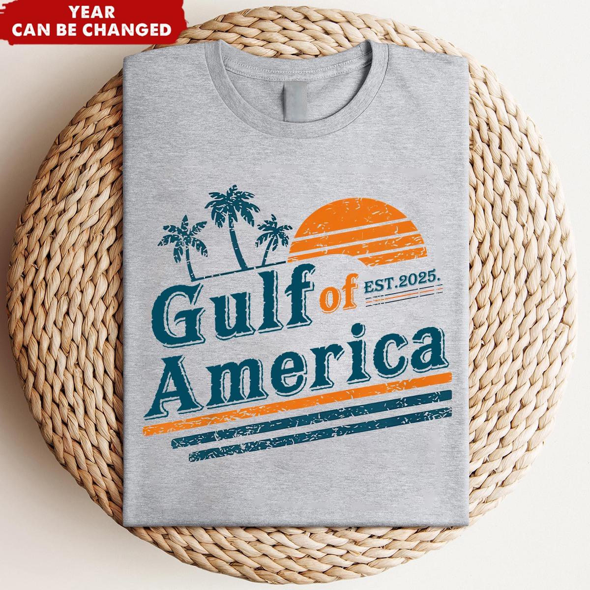 Gulf Of USA America American Flag Gulf Mexico Personalized T-Shirt