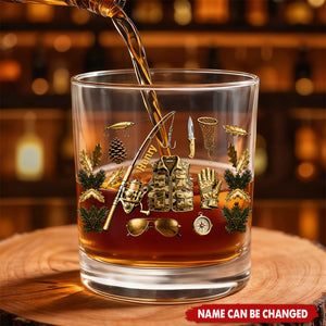Love Fishing - Personalized Fishing Whiskey Glass