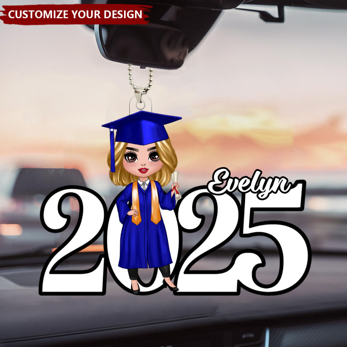 2025 Graduation Senior Personalized Acrylic Car Ornament