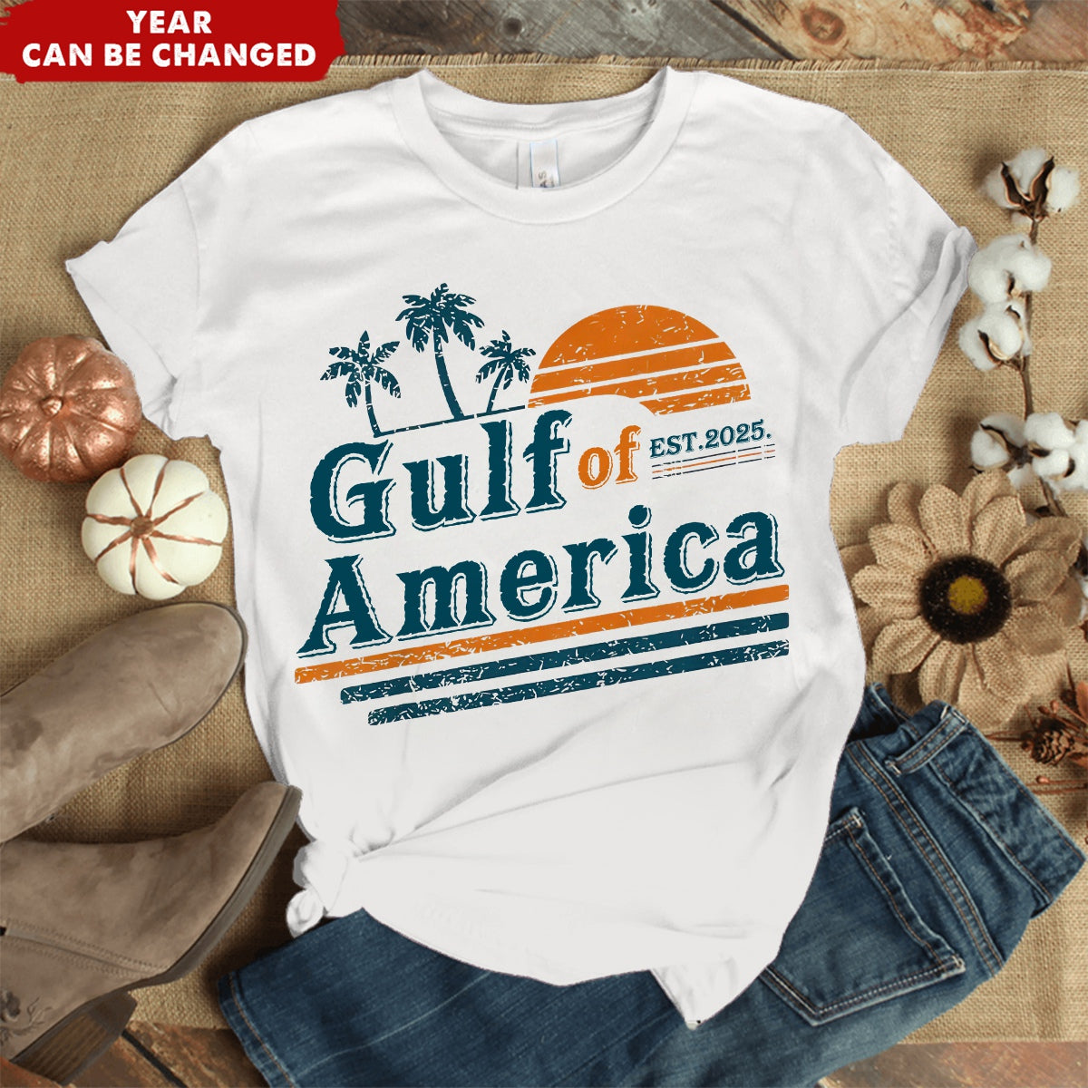 Gulf Of USA America American Flag Gulf Mexico Personalized T-Shirt