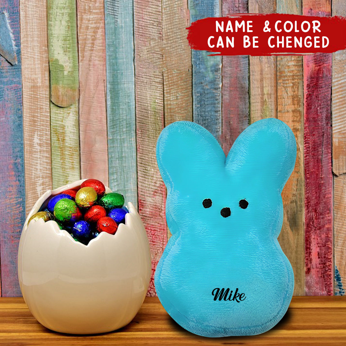 Personalized Name Easter Bunny Plush Doll