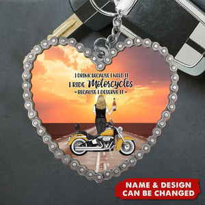 You're My Ride - Personalized Gifts Keychain For Couples, Motorcycle Lovers