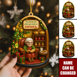 You Always Get What You Want At Grandma's, Custom Wood Ornament