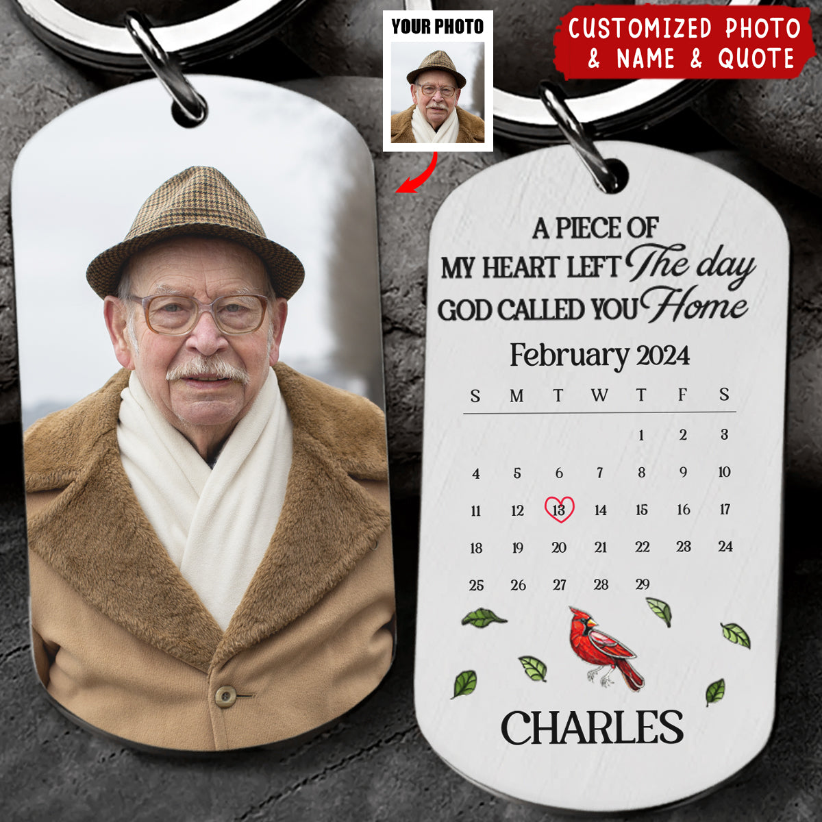 The Moment Your Heart Stopped - Personalized Stainless Steel Keychain