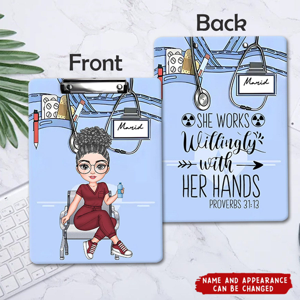 Nurse Scrub Life- Personalized Custom Clipboard - Nurse's Day, Appreciation Gift For Nurse