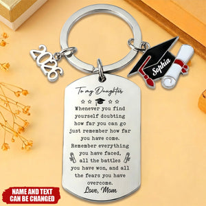 Shine On, Graduate - Personalized Graduation Keychain