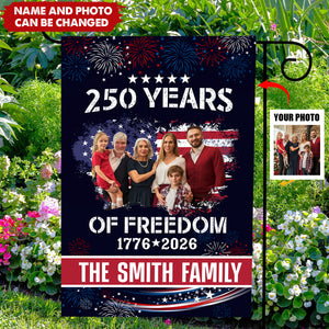 Custom Family Photo Celebrate 250 Years of America Garden Flag